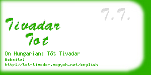 tivadar tot business card