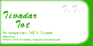 tivadar tot business card